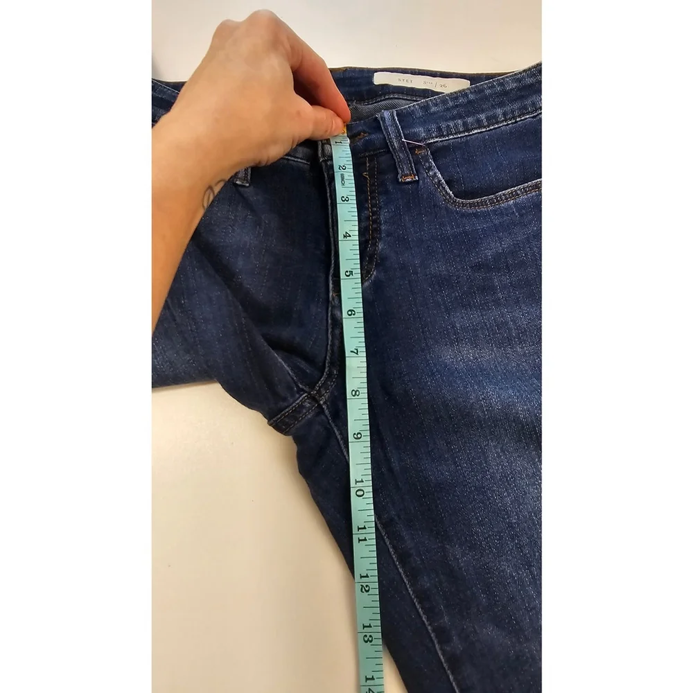 Pilcro Stet Mid Rise Jeans Cropped Ankle Size 26 Stretch